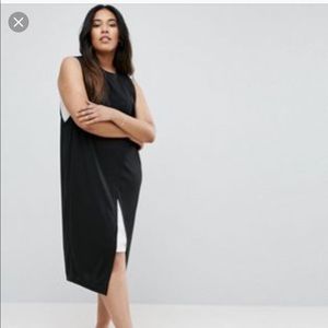 ASOS “color block wrap pencil dress”